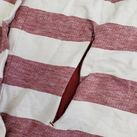 KREW Mens Hooded Pullover Shirt Red Stripe Sz M - Picture 4 of 10